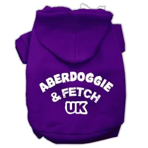 Aberdoggie UK Screenprint Pet Hoodies Purple Size Sm (10)