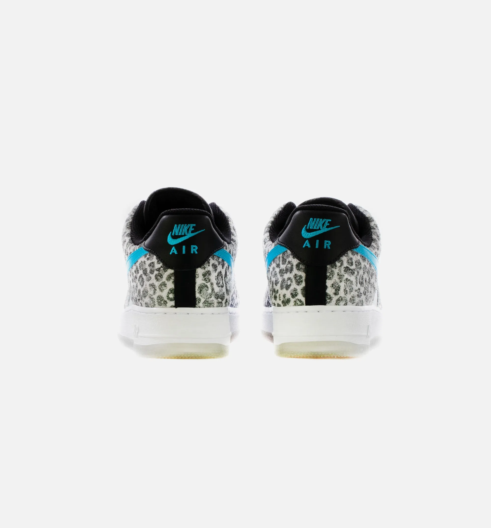 Air Force 1 '07 Premium Mens Lifestyle Shoes - Pure Platinum/Black/Particle Grey/Light Blue Fury