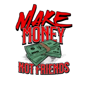 Air Jordan 4 "Red Cement" White T-Shirt (MAKE MONEY NOT FRIENDS)