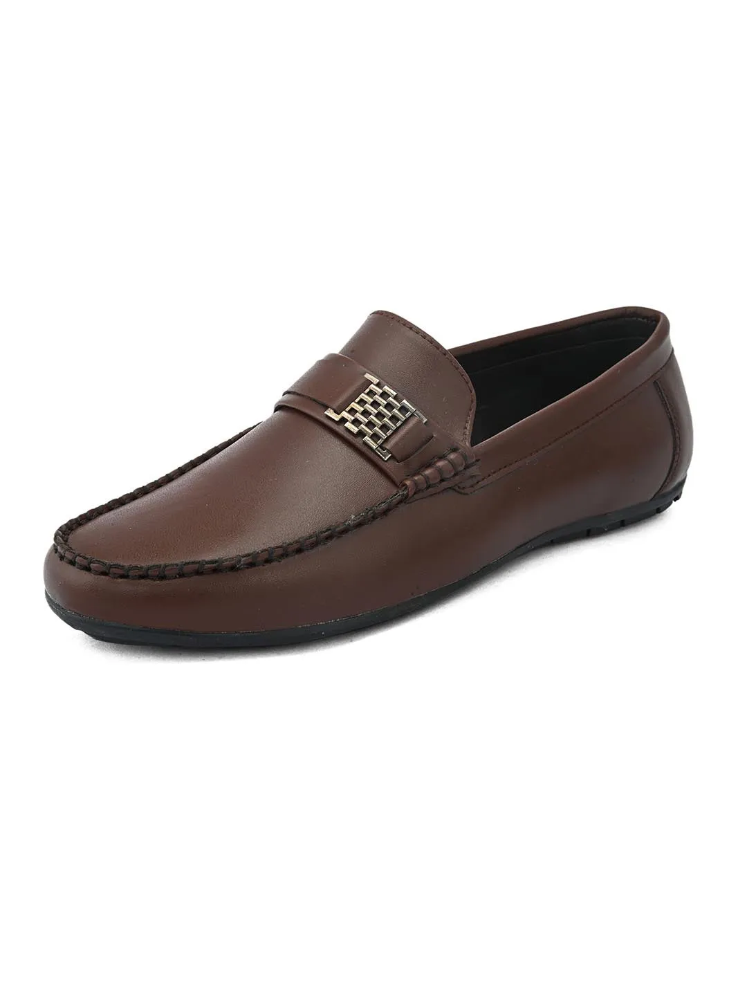 Alberto Torresi Synthetic Brown Loafers For Men