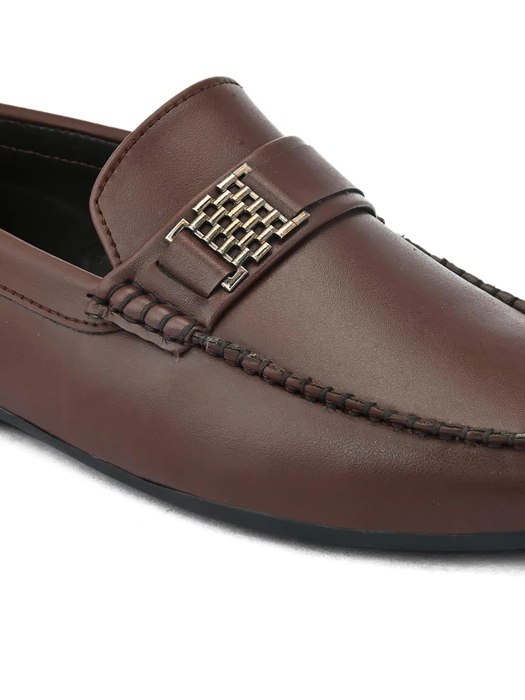 Alberto Torresi Synthetic Brown Loafers For Men