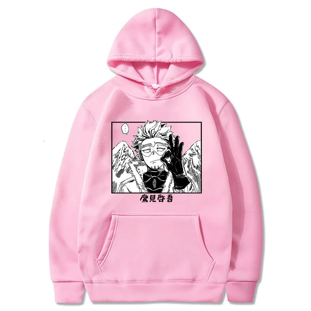 Anime Hawks My Hero Academia Hoodies Japanese Printed Casual Hooded Sweatshirts