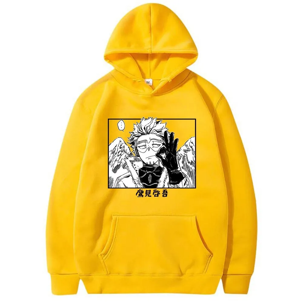 Anime Hawks My Hero Academia Hoodies Japanese Printed Casual Hooded Sweatshirts