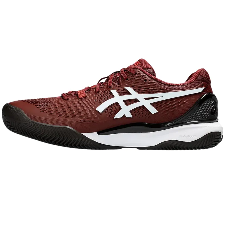 Asics Gel Resolution 9 Clay Men Tennis Shoes -  Antique Red/White