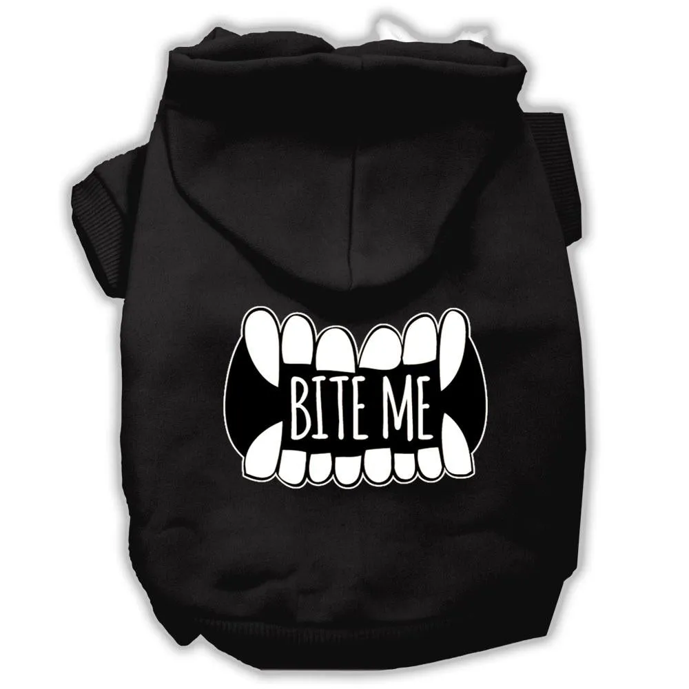 Bite Me Screenprint Dog Hoodie Black Xs (8)