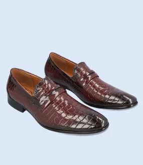 BM5050-Burgandy-Men Formal Slip-on's