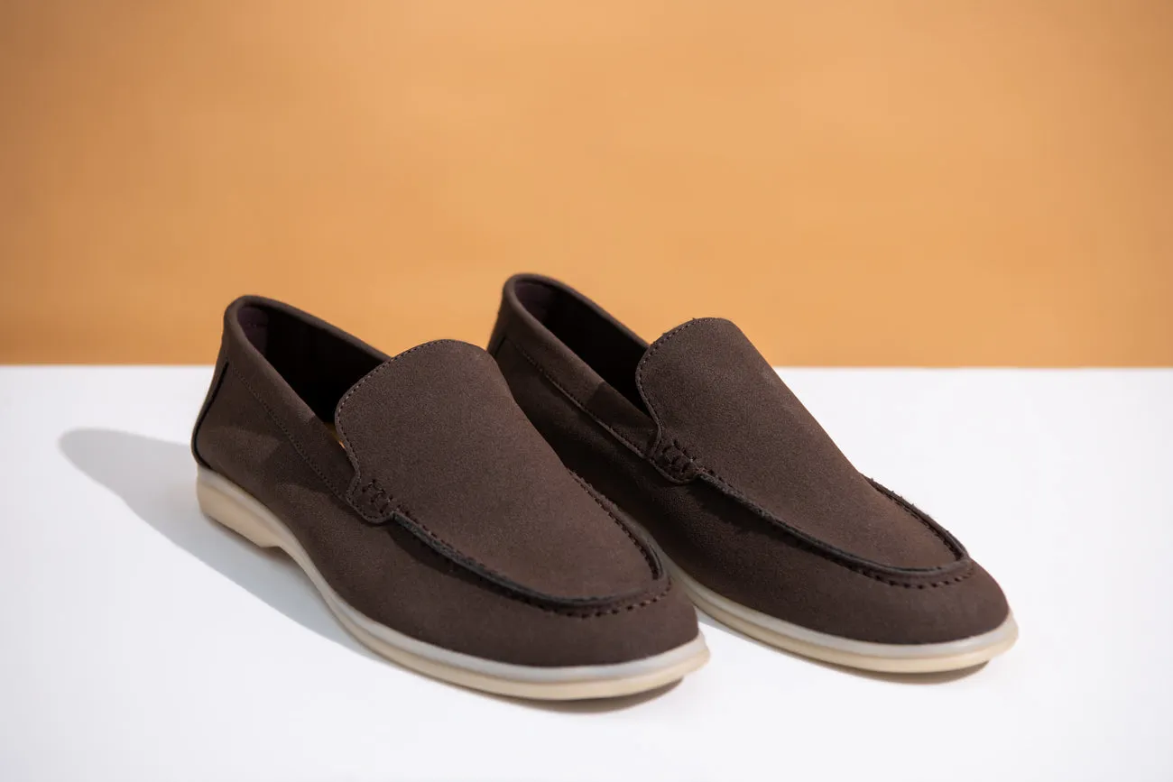 BROWN SUEDE MOCCASINS