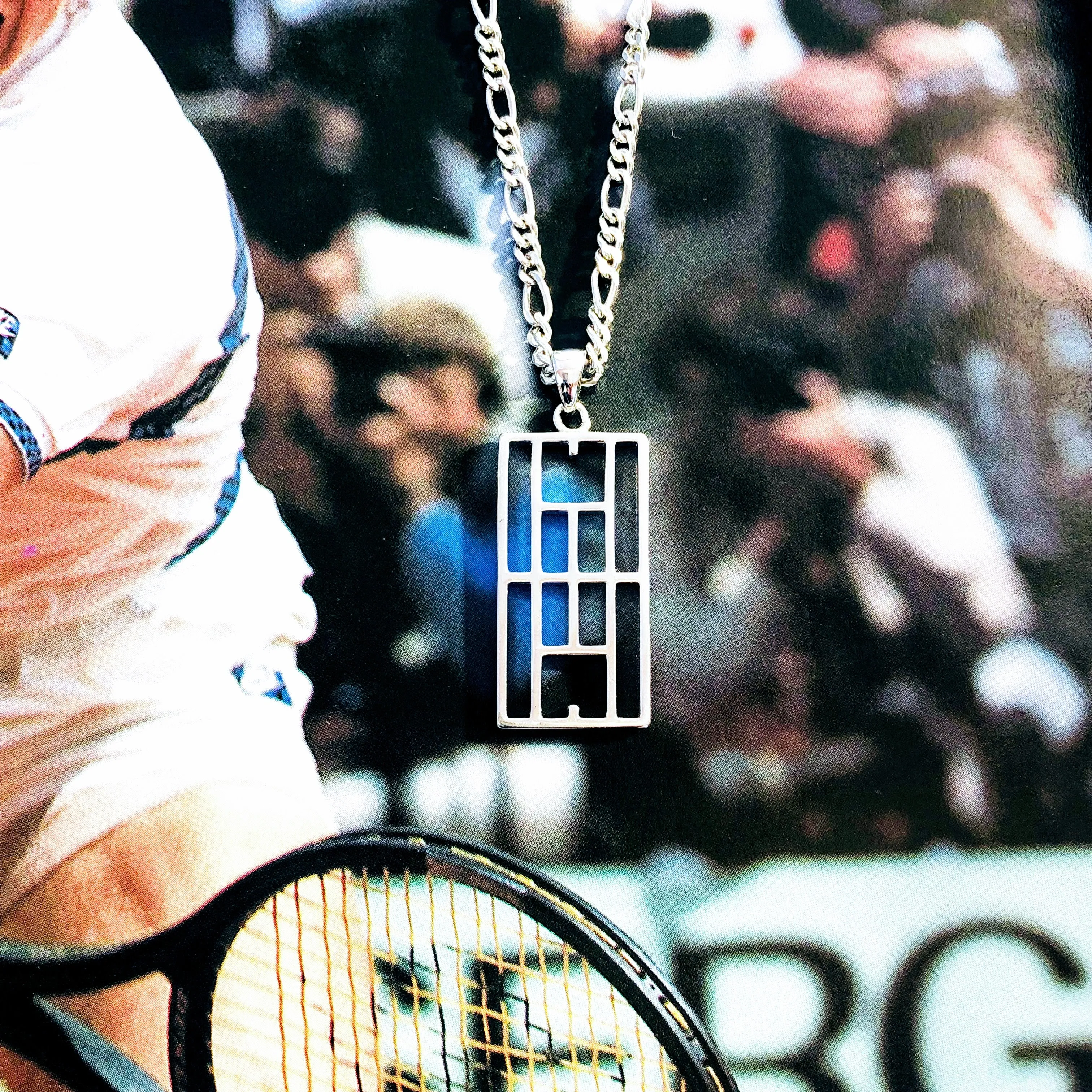 Calling the Lines Tennis Pendant Large