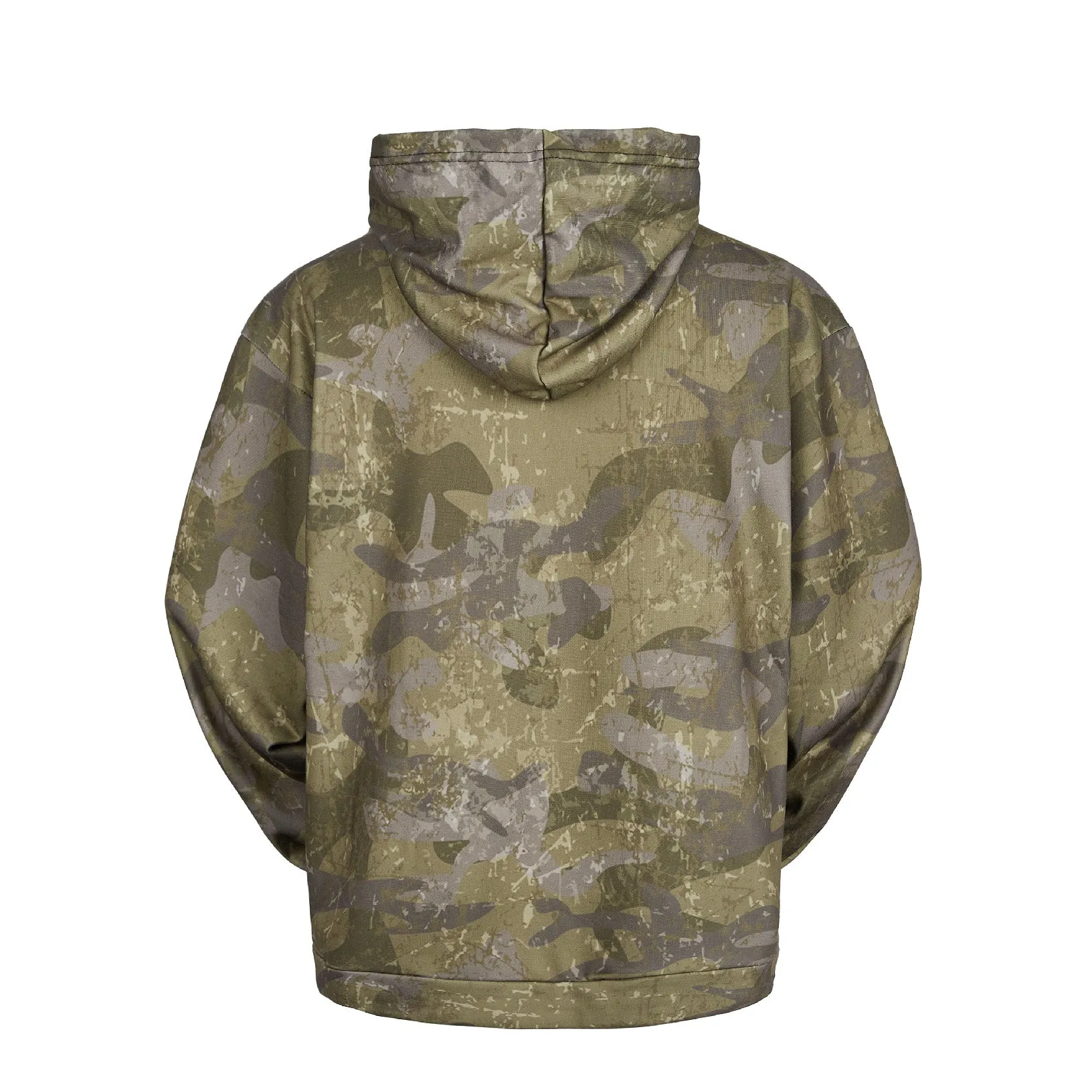 CAMO DRAWSTRING POCKET HOODIE