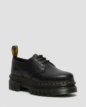 Dr Martens - Audrick Nappa Black Leather Platform Shoes 27147001