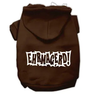 Ehrmagerd Screen Print Pet Hoodies Brown Size XXL (18)