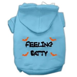 Feeling Batty Screen Print Pet Hoodies Baby Blue Size XXXL (20)