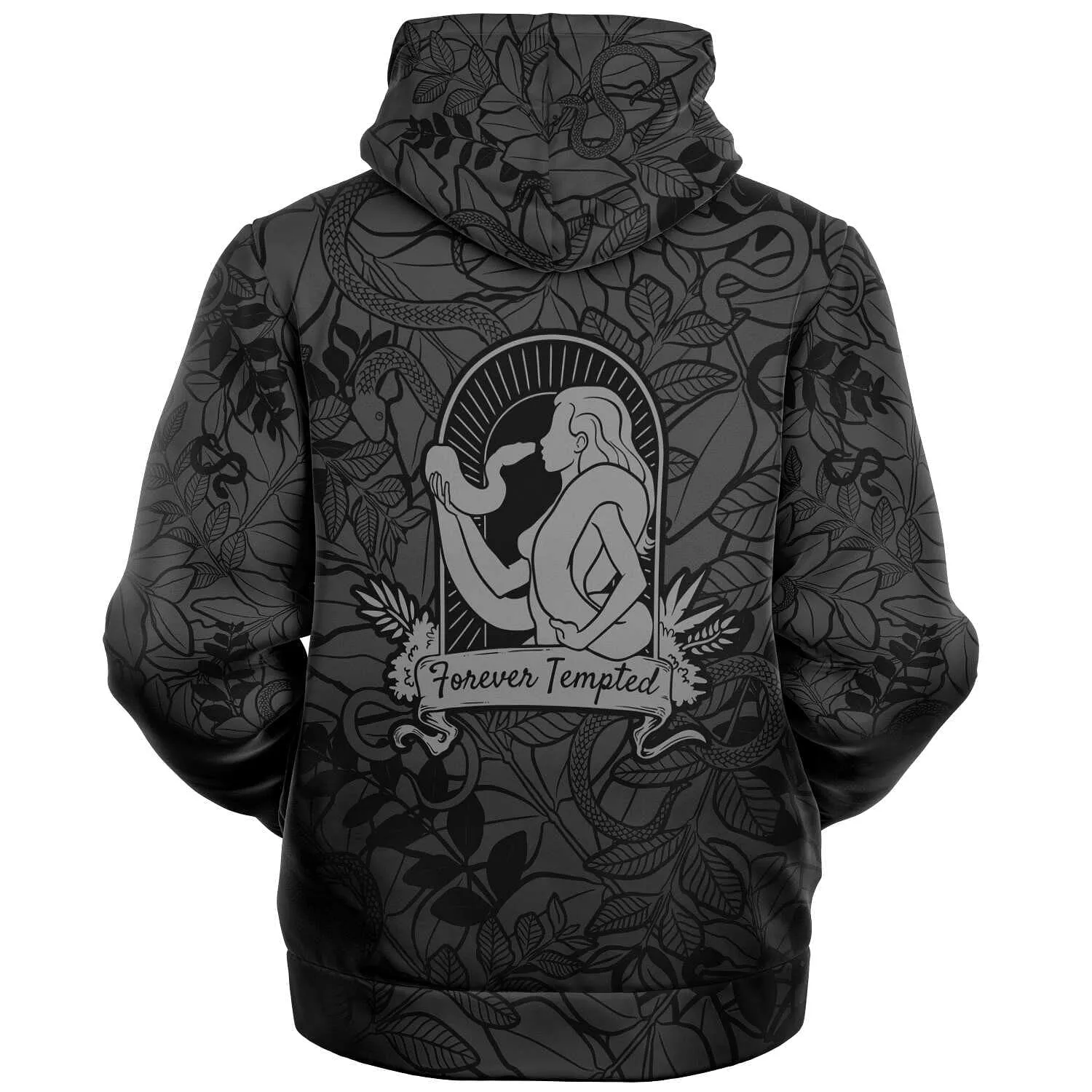 Forever Tempted Snake Fleece Zip Hoodie, Reptile Gift Jacket