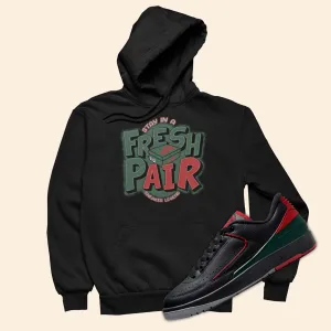 Fresh Pair Hoodie To Match Air Jordan 2 Low Christmas