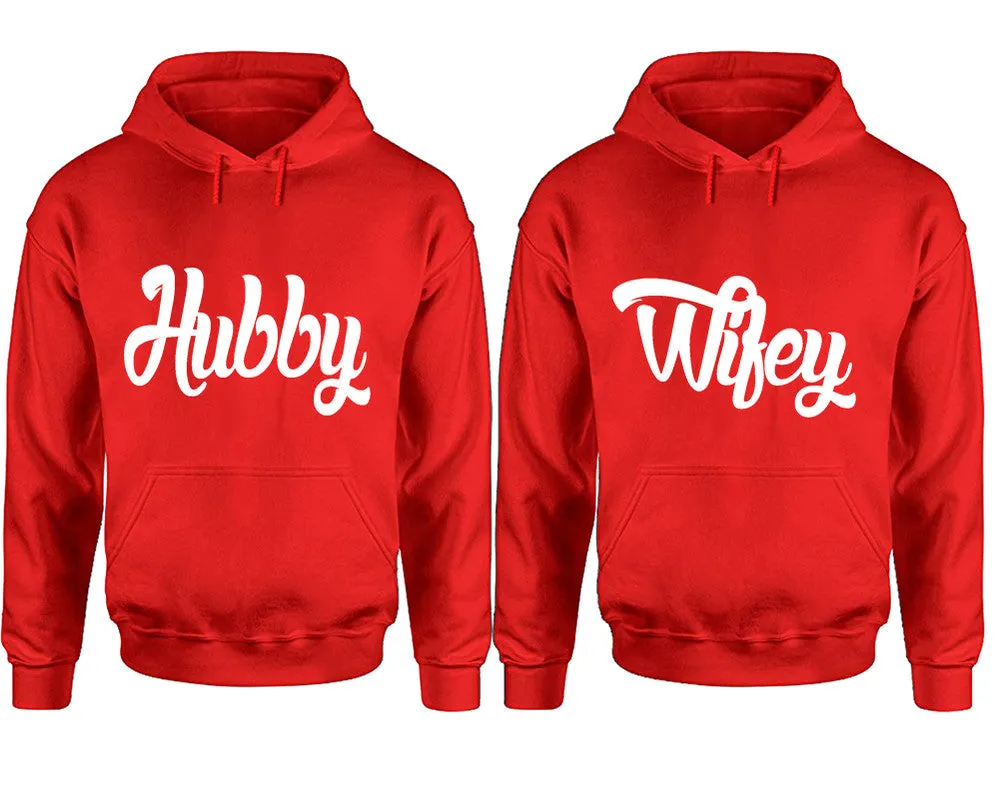 Hubby Wifey Couple Matching Pullover Hoodies