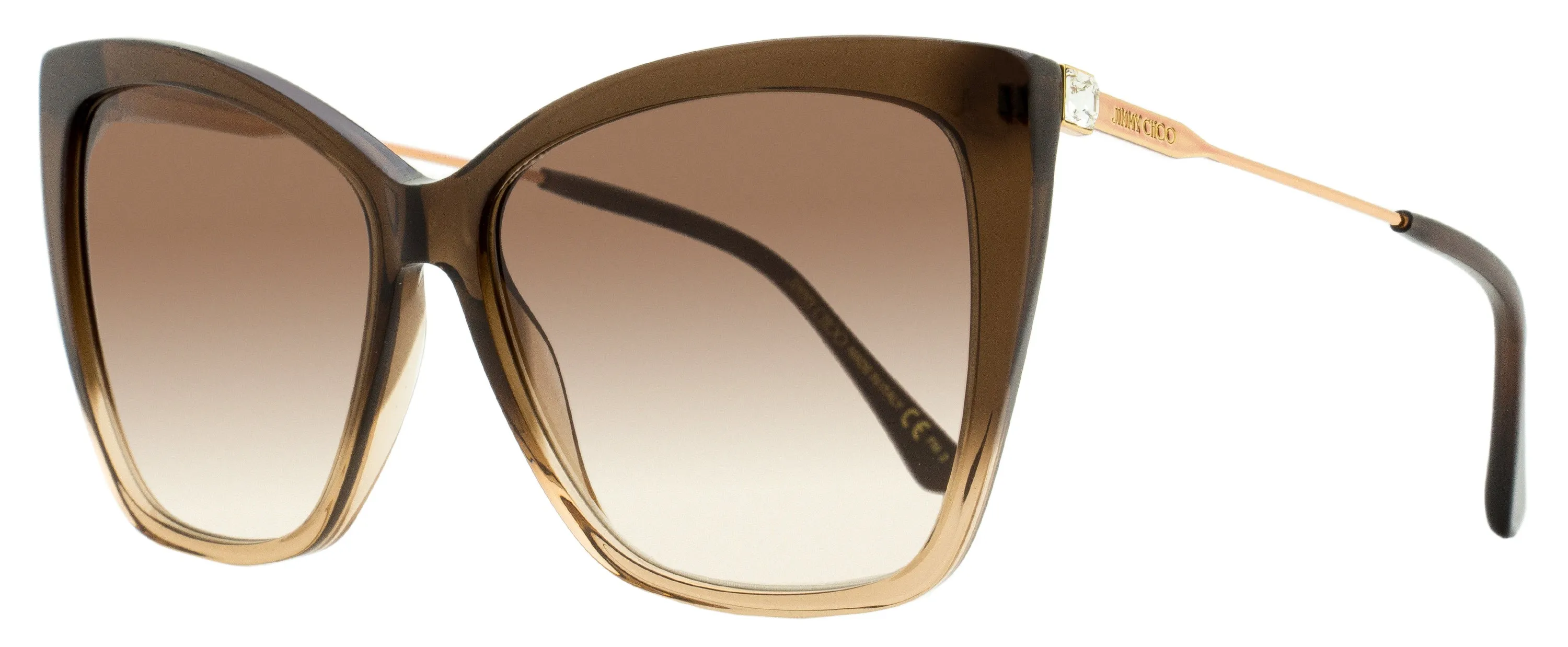 Jimmy Choo Women's Butterfly Sunglasses Seba 0MYHA Brown-Beige/Copper 58mm