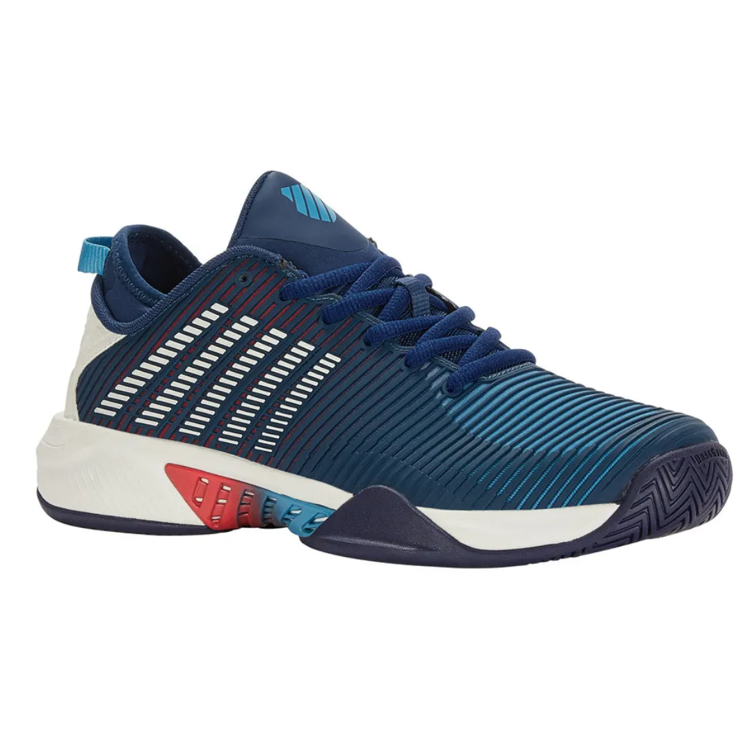 K Swiss Hypercourt Supreme Men Tennis Shoes - Blue Opal /Blanc De Blanc /Lollipop