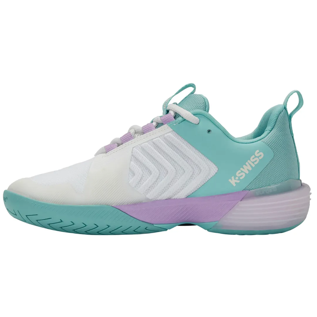 K Swiss Ultrashot 3 AC Women Tennis Shoes -  White/Angel Blue/Lilac