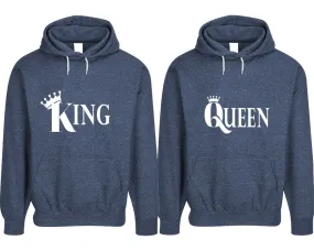 King Queen Couple Matching Speckle Hoodies