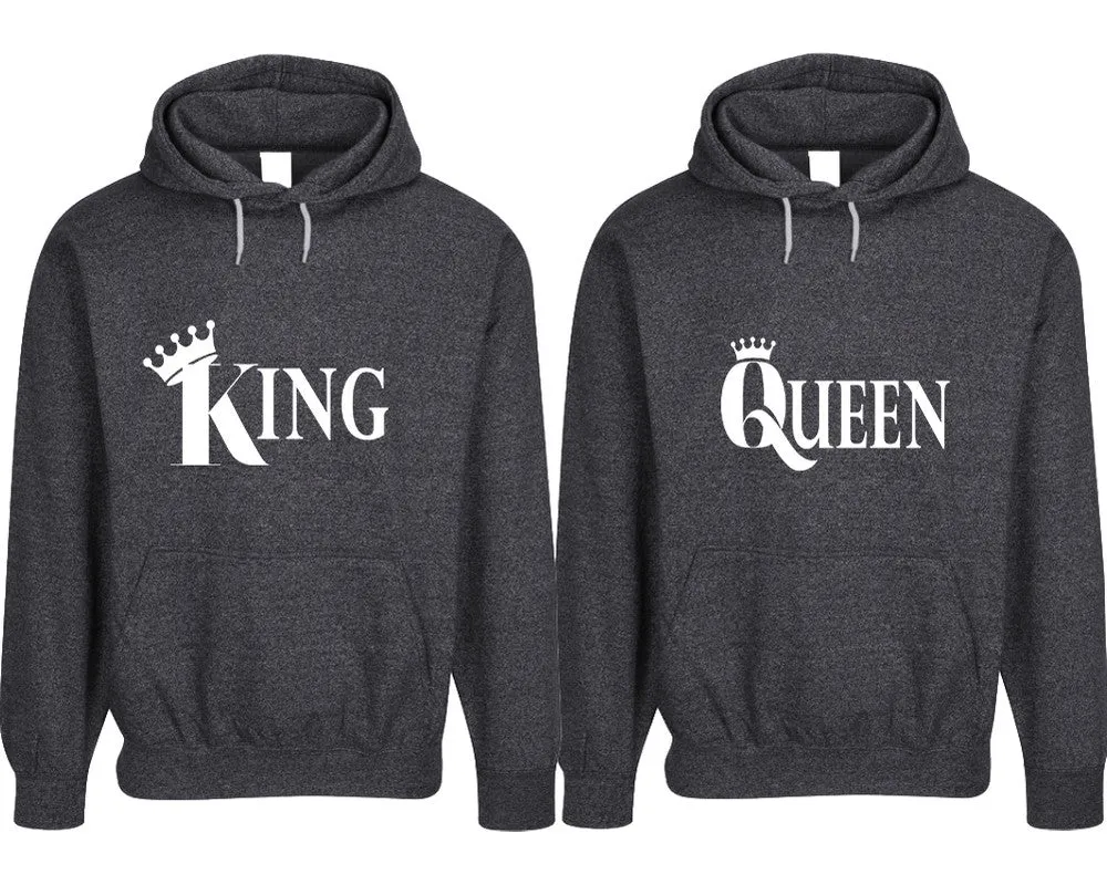 King Queen Couple Matching Speckle Hoodies