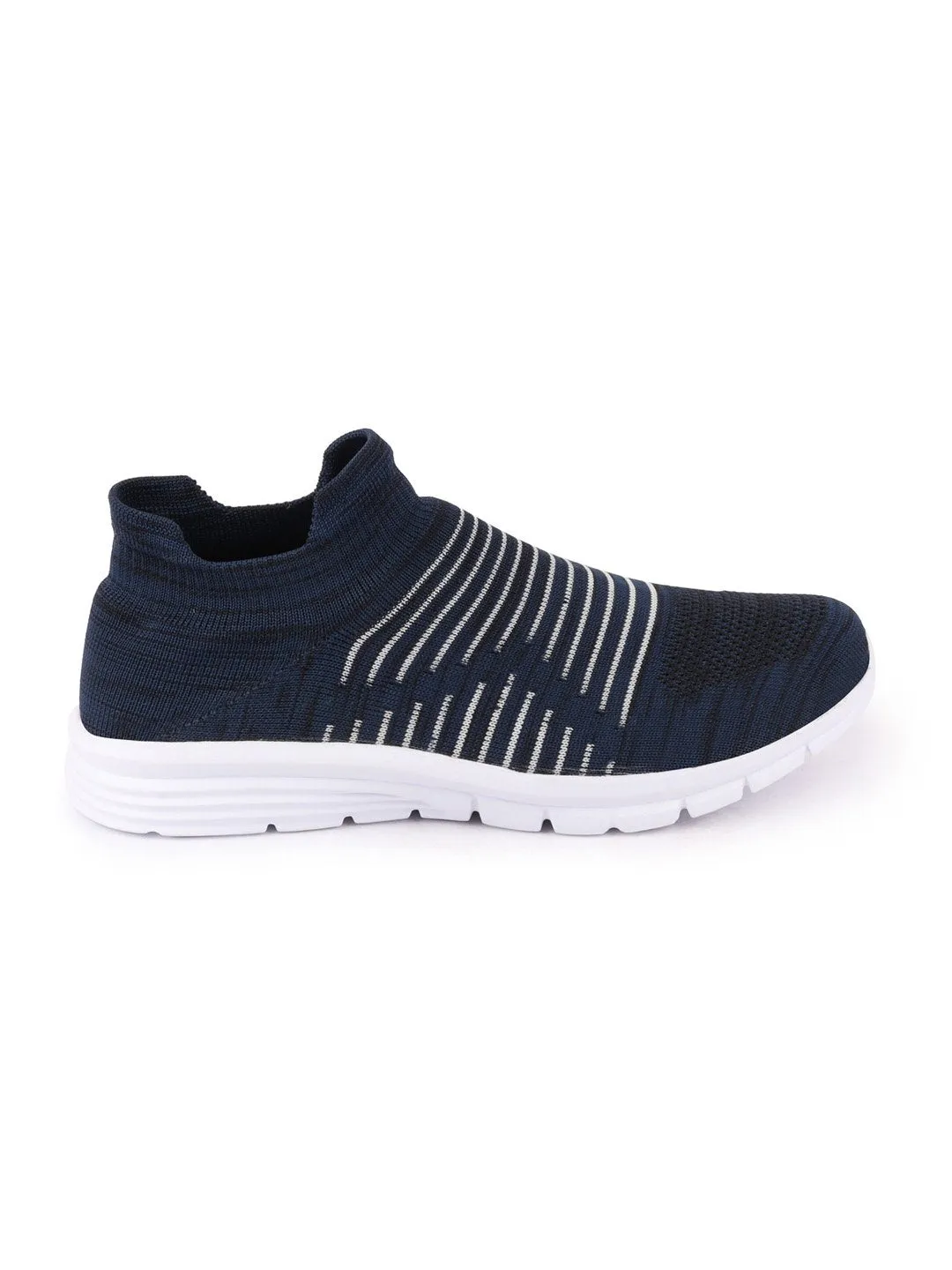 Men Blue Sports Slip-On Walking Shoes