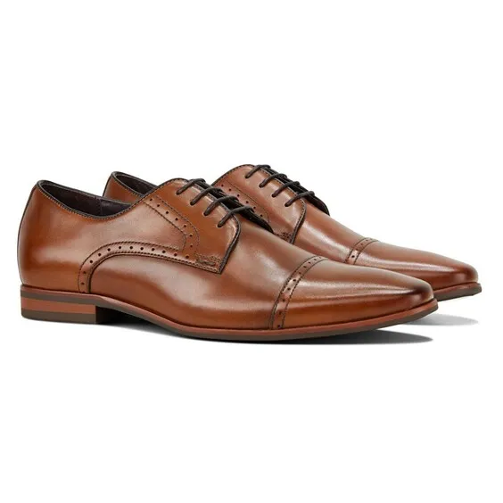 Mens Julius Marlow Lotus Formal Dress Work Cognac Leather Lace Up Shoes