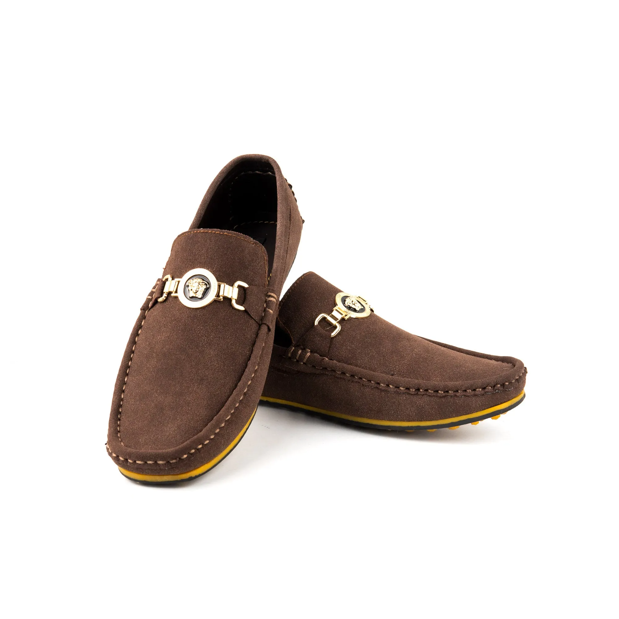 Premium PU Leather Spiral Styled Buckle Moccasins