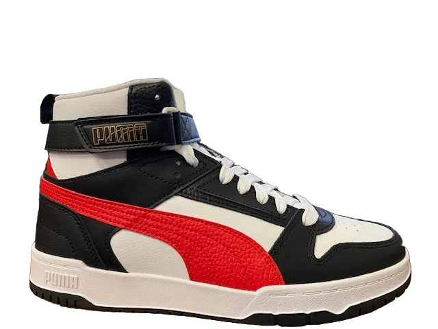 Puma shoe High Sneakers for men RBD Game 385839 05 white-red-black 