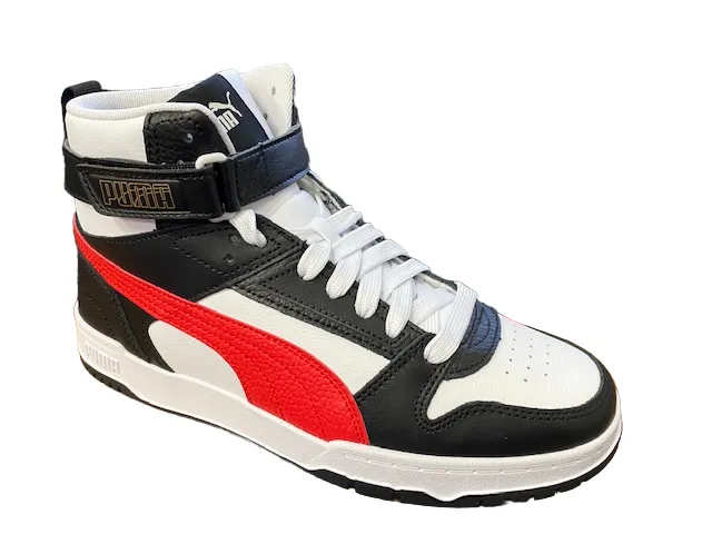 Puma shoe High Sneakers for men RBD Game 385839 05 white-red-black 