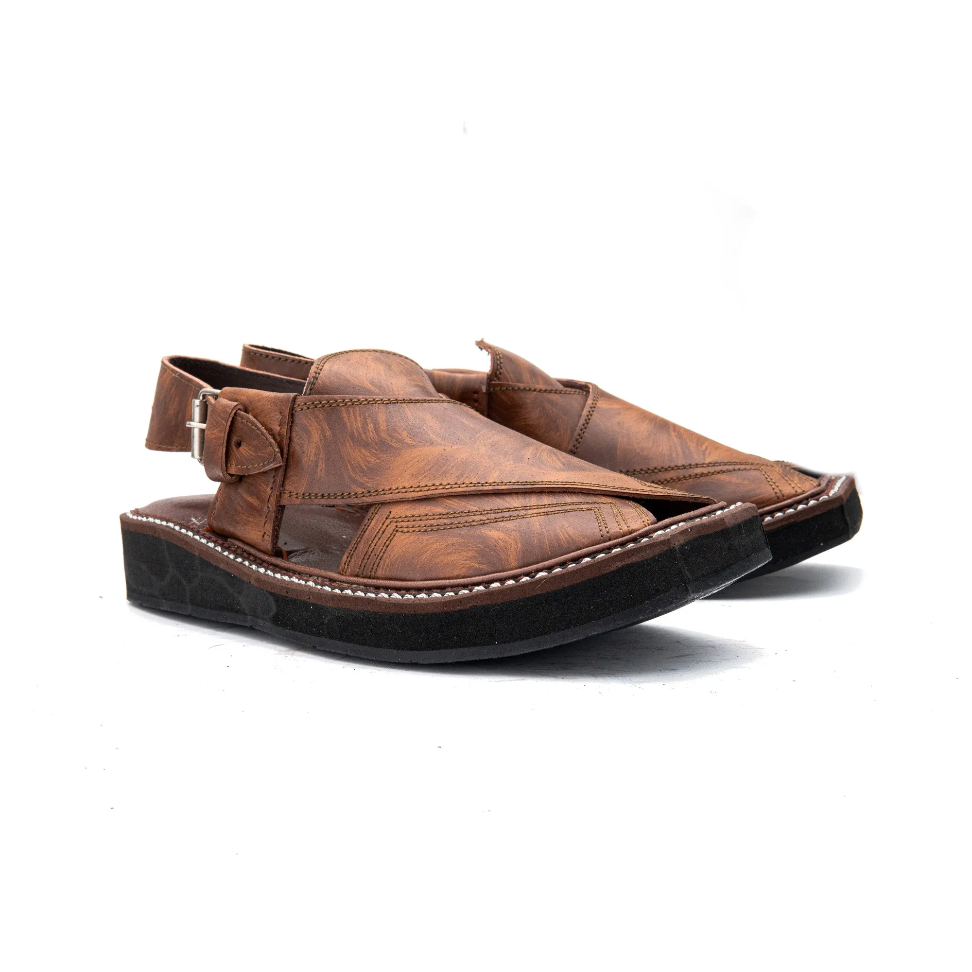 Pure Leather Kaptaan Peshawari Chappal H24