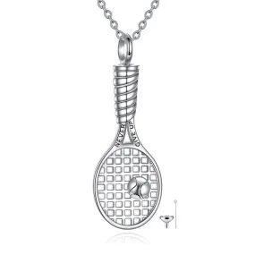 Sport Urn Necklace for Ashes Sterling Silver Cremation Keepsake Pendant Sport Lover Jewelry Gifts for Women Men