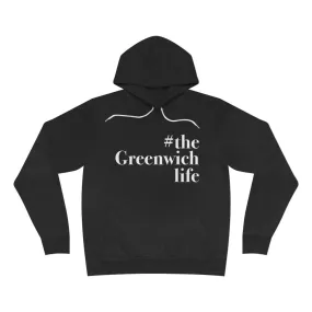 #thegreenwichlife Unisex Sponge Fleece Pullover Hoodie (white font)