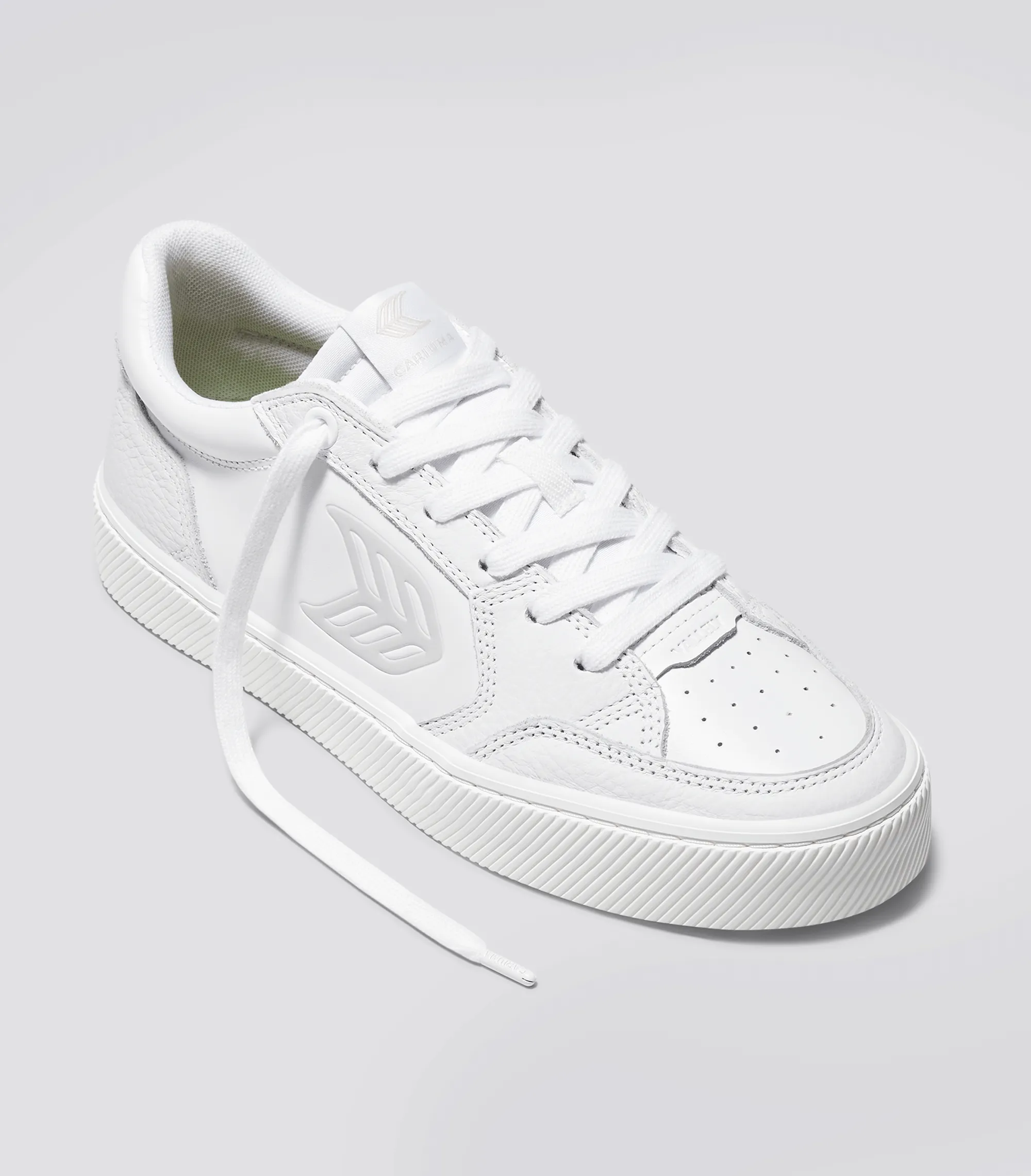 VALLELY White Leather Ice Logo Sneaker Men